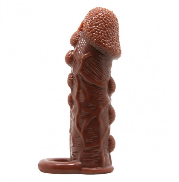 BAILE - Brave Man Penis Extended Dotted Sleeve With Ball Strap (L:14cm - D:4cm)